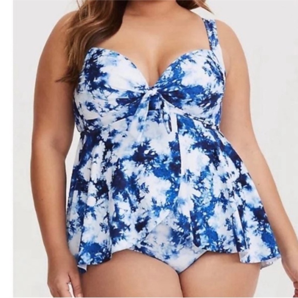 Torrid tie dye flyaway swimsuit